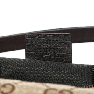 Gucci 141809 Beige Brown GG Boat Pochette