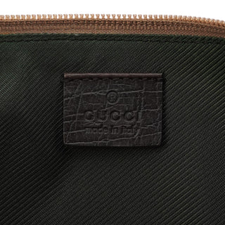 Gucci 141809 Beige Brown GG Boat Pochette
