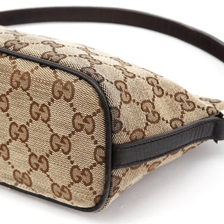 Gucci 141809 Beige Brown GG Boat Pochette