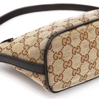Gucci 141809 Beige Brown GG Boat Pochette