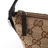 Gucci 141809 Beige Brown GG Boat Pochette