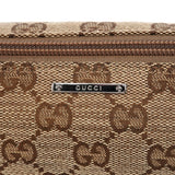 Gucci 141809 Beige Brown GG Boat Pochette