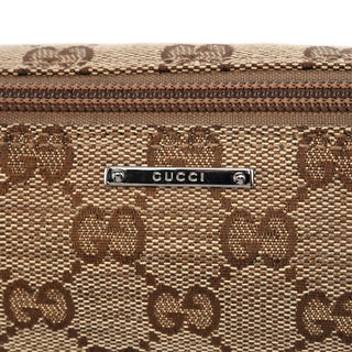 Gucci 141809 Beige Brown GG Boat Pochette