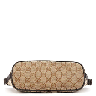 Gucci 141809 Beige Brown GG Boat Pochette