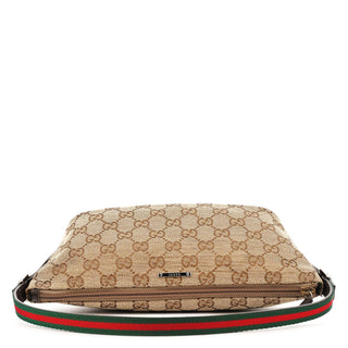 Gucci 141809 Beige Brown GG Boat Pochette