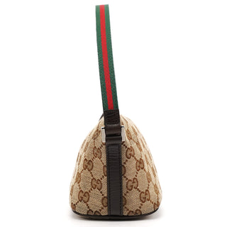 Gucci 141809 Beige Brown GG Boat Pochette