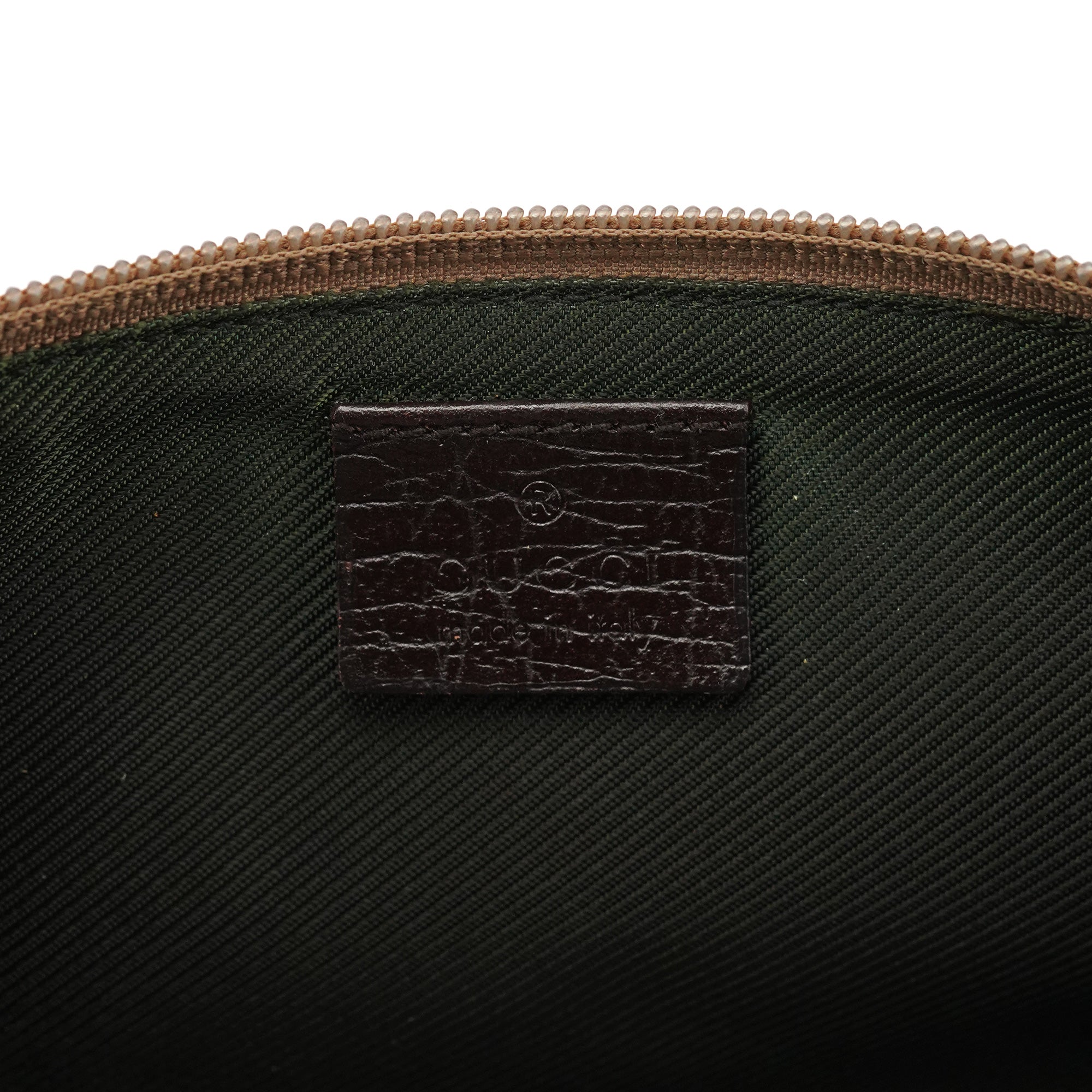 Gucci 141809 Beige Brown GG Boat Pochette