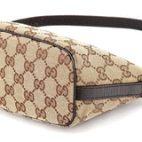 Gucci 141809 Beige Brown GG Boat Pochette