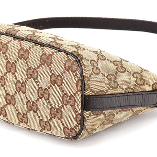 Gucci 141809 Beige Brown GG Boat Pochette