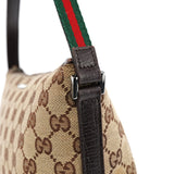 Gucci 141809 Beige Brown GG Boat Pochette
