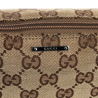 Gucci 141809 Beige Brown GG Boat Pochette