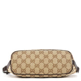 Gucci 141809 Beige Brown GG Boat Pochette