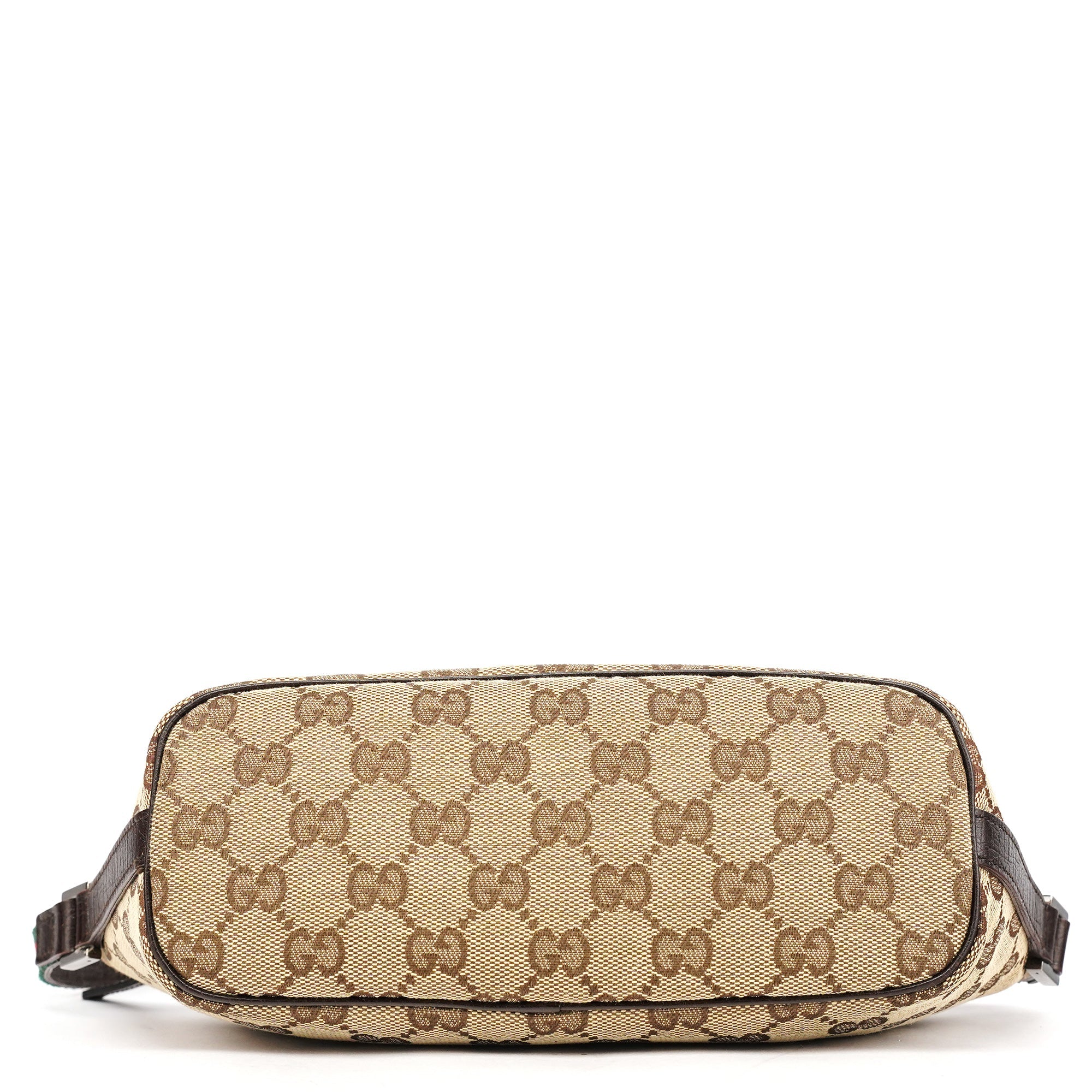 Gucci 141809 Beige Brown GG Boat Pochette