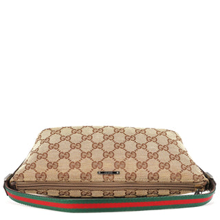 Gucci 141809 Beige Brown GG Boat Pochette