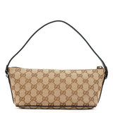 Gucci 141809 Beige Brown GG Boat Pochette