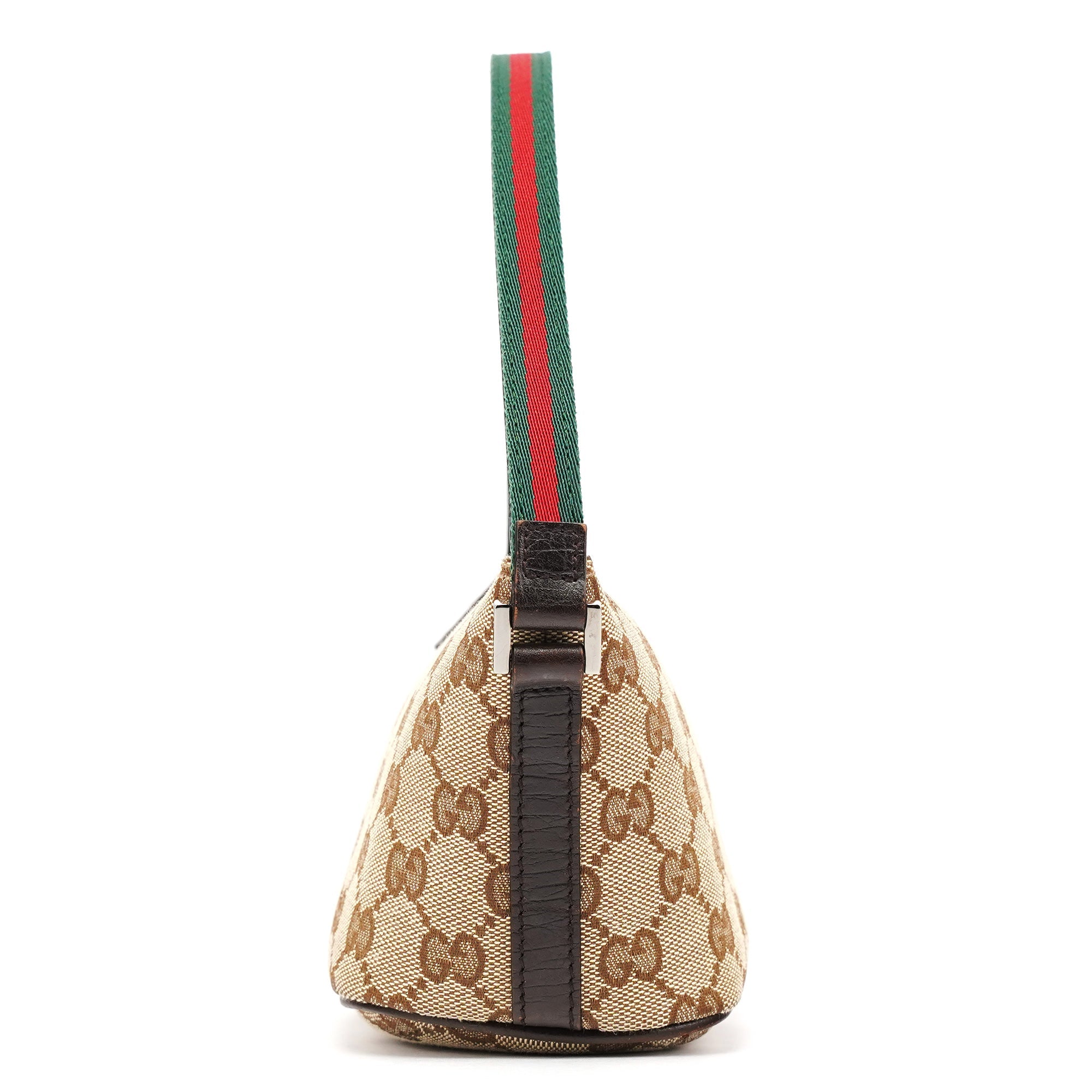 Gucci 141809 Beige Brown GG Boat Pochette