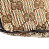 Gucci 141809 Beige Brown GG Boat Pochette