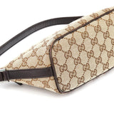 Gucci 141809 Beige Brown GG Boat Pochette