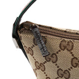 Gucci 141809 Beige Brown GG Boat Pochette