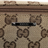 Gucci 141809 Beige Brown GG Boat Pochette