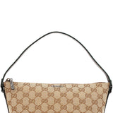Gucci 141809 Beige Brown GG Boat Pochette