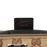 Gucci 141809 Beige Brown GG Boat Pochette