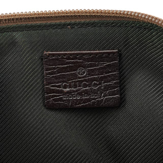 Gucci 141809 Beige Brown GG Boat Pochette