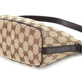 Gucci 141809 Beige Brown GG Boat Pochette