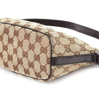 Gucci 141809 Beige Brown GG Boat Pochette