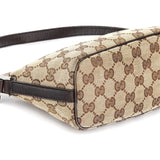 Gucci 141809 Beige Brown GG Boat Pochette