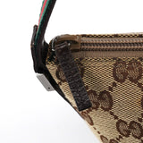 Gucci 141809 Beige Brown GG Boat Pochette