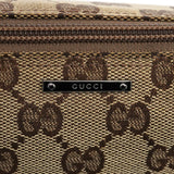 Gucci 141809 Beige Brown GG Boat Pochette
