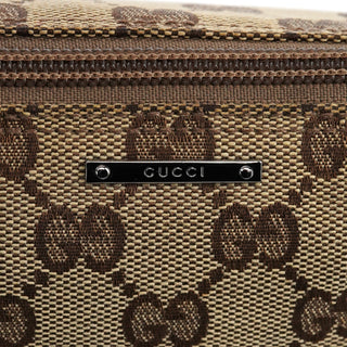 Gucci 141809 Beige Brown GG Boat Pochette