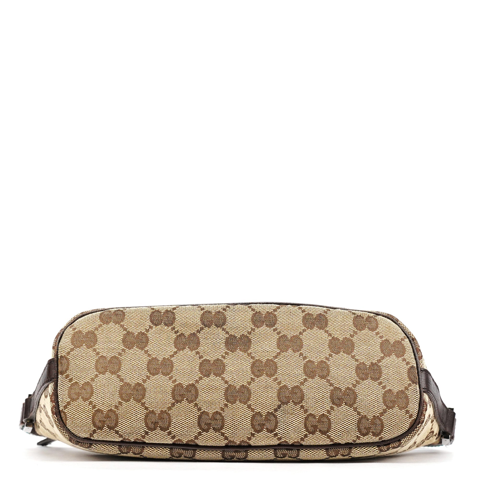 Gucci 141809 Beige Brown GG Boat Pochette