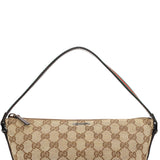 Gucci 141809 Beige Brown GG Boat Pochette