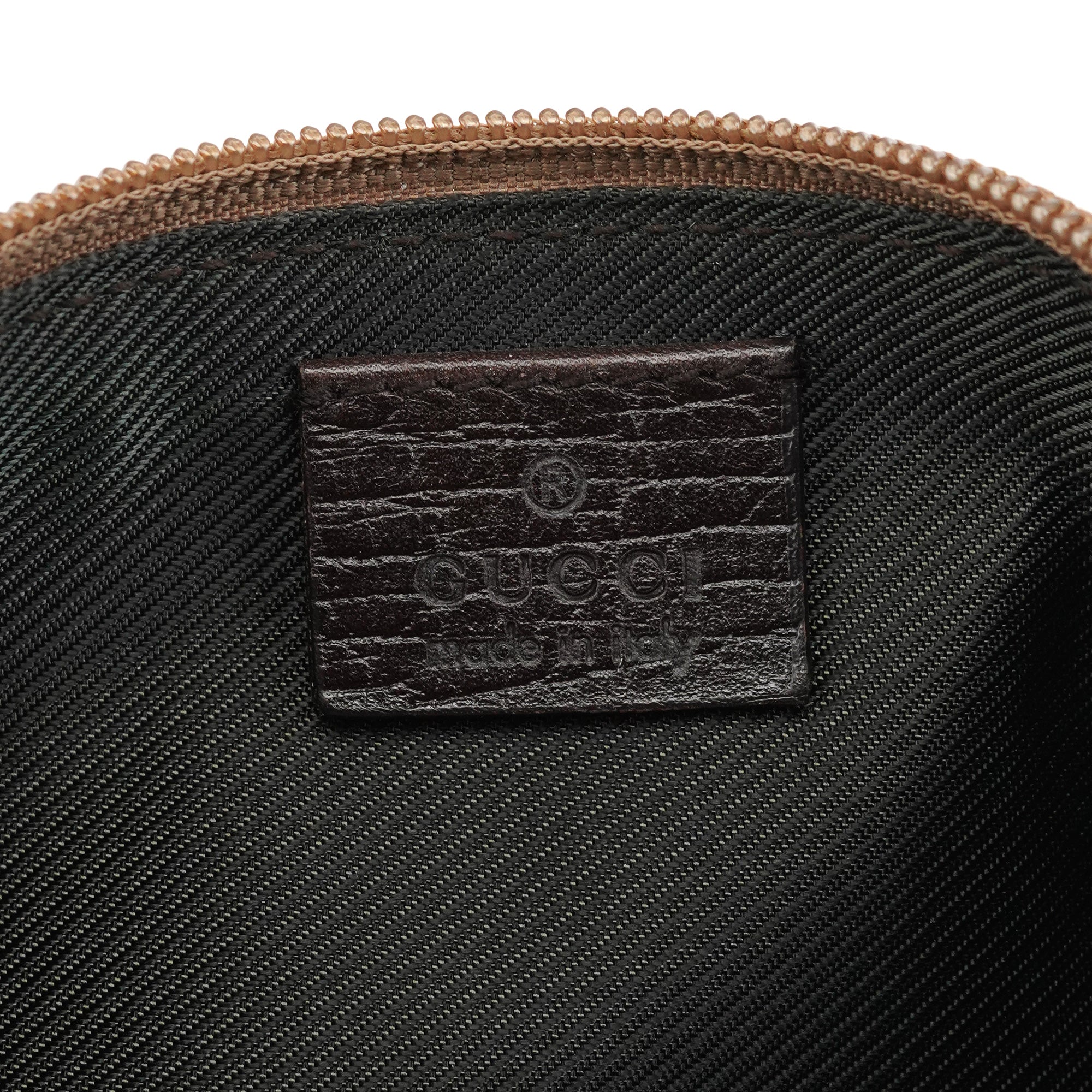 Gucci 141809 Beige Brown GG Boat Pochette