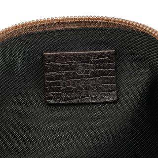 Gucci 141809 Beige Brown GG Boat Pochette