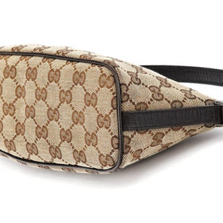 Gucci 141809 Beige Brown GG Boat Pochette