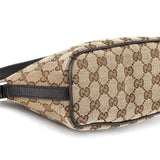 Gucci 141809 Beige Brown GG Boat Pochette
