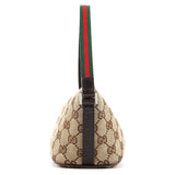 Gucci 141809 Beige Brown GG Boat Pochette