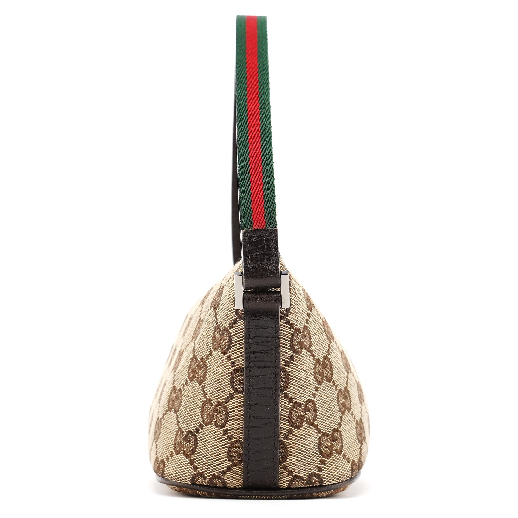 Gucci 141809 Beige Brown GG Boat Pochette