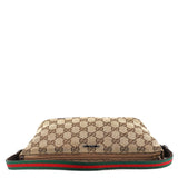 Gucci 141809 Beige Brown GG Boat Pochette