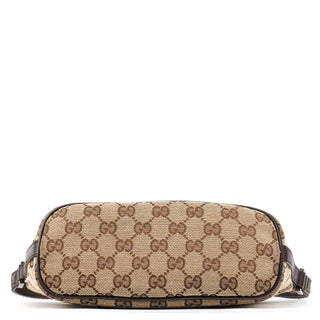 Gucci 141809 Beige Brown GG Boat Pochette