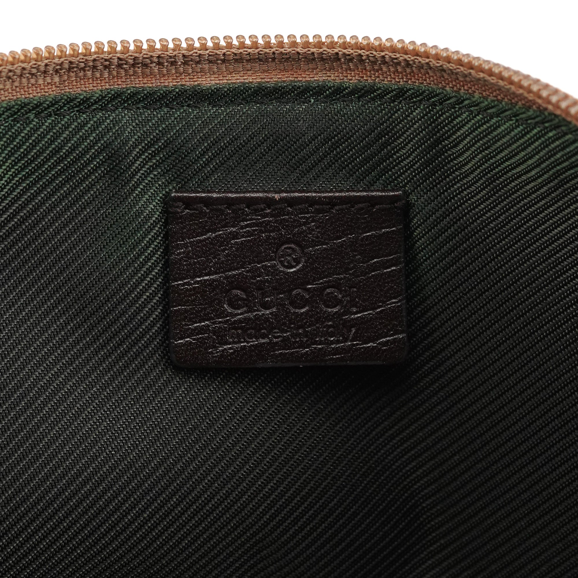 Gucci 141809 Beige Brown GG Boat Pochette