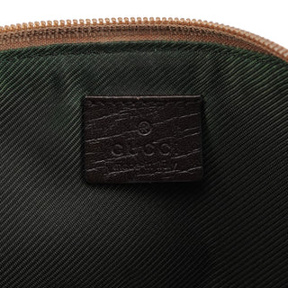 Gucci 141809 Beige Brown GG Boat Pochette