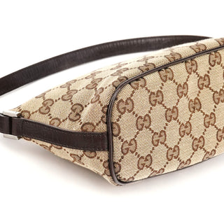 Gucci 141809 Beige Brown GG Boat Pochette