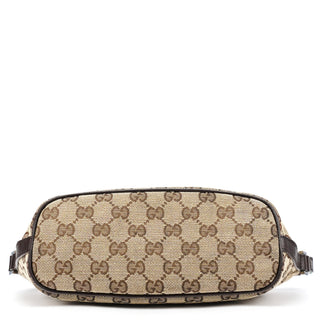 Gucci 141809 Beige Brown GG Boat Pochette