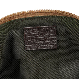 Gucci 141809 Beige Brown GG Boat Pochette