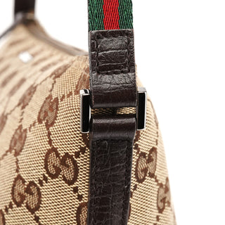 Gucci 141809 Beige Brown GG Boat Pochette