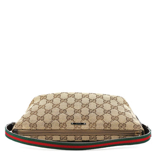 Gucci 141809 Beige Brown GG Boat Pochette